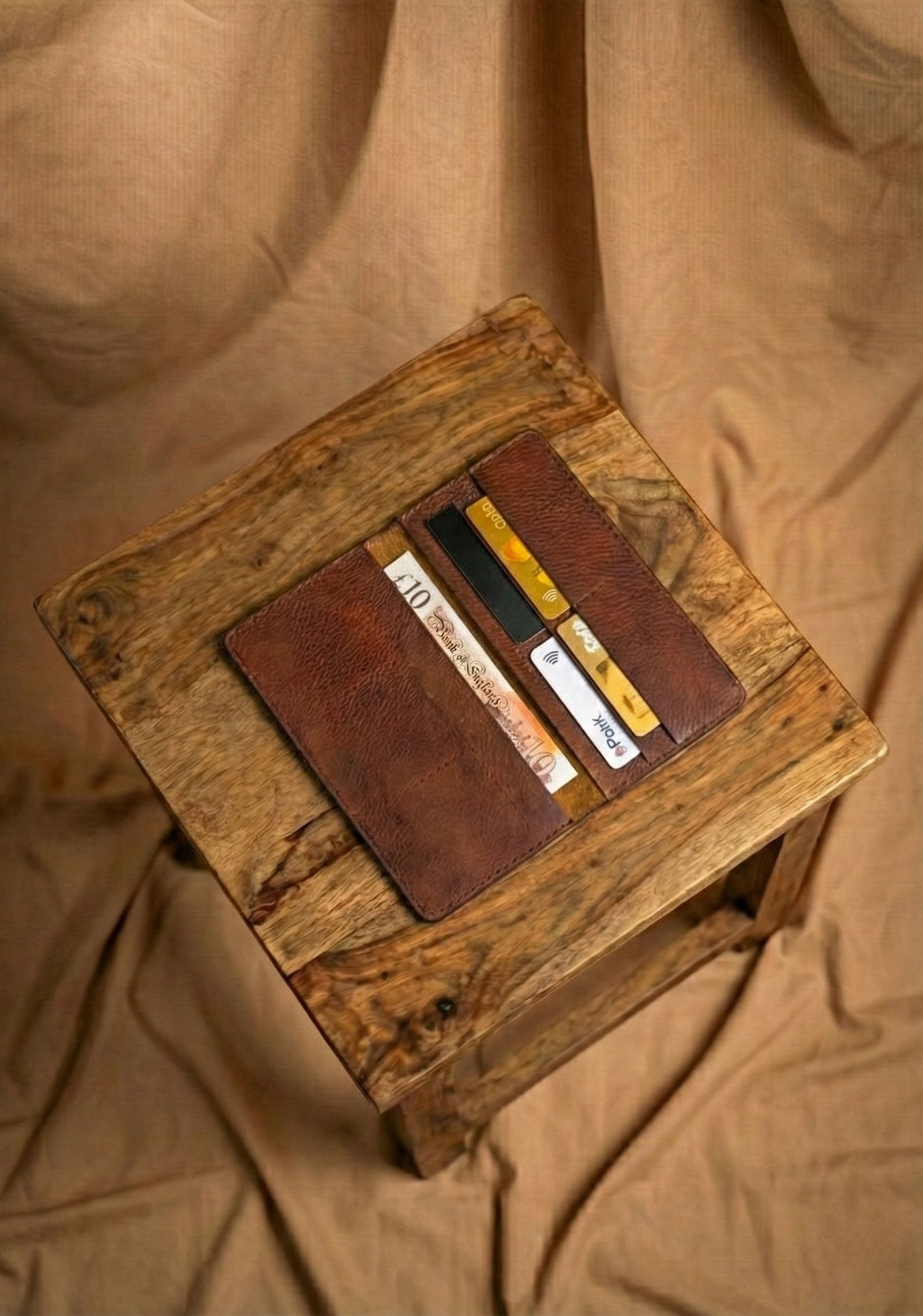 Premium Genuine Leather Long Wallet / Card Holder – Handmade Brown Leather - Image 2