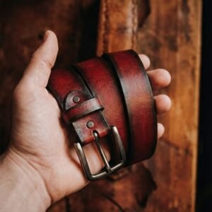 Handmade Leather The Crimson Heritage Belt